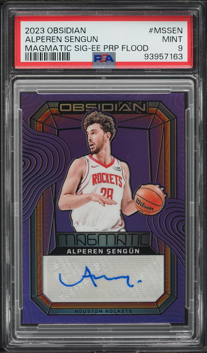 2023 Panini Obsidian Basketball Electric Etch Purple Flood Alperen Sengun #MS-SEN PSA 8.5
