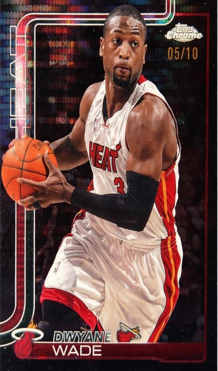 2025 Topps Chrome Basketball Pulsar Black Refractor Dwyane Wade #241