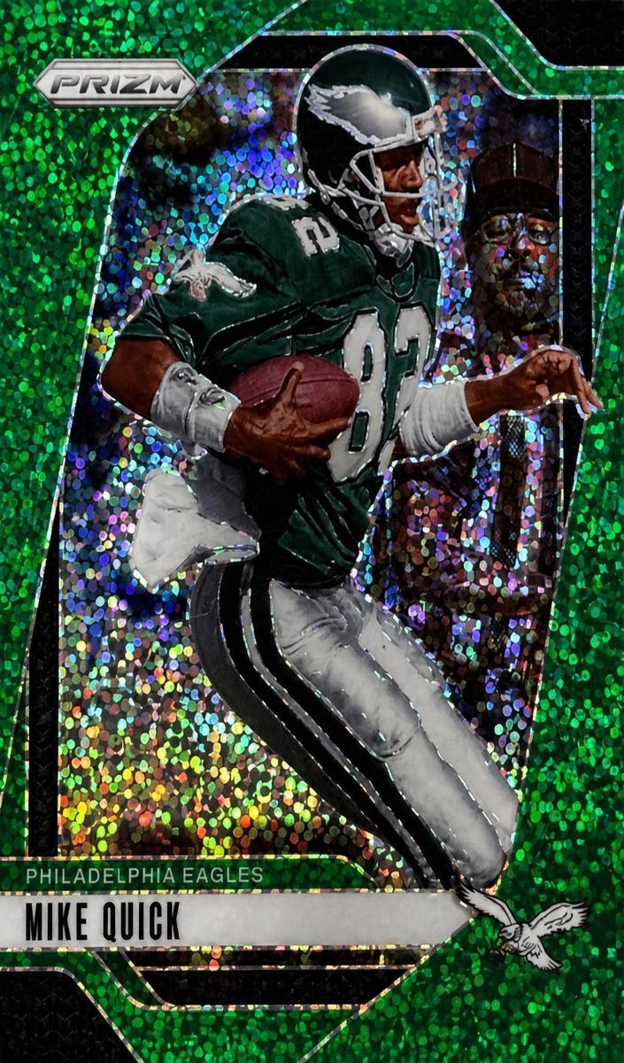 2024 Panini Prizm Football Green Sparkle Mike Quick #238