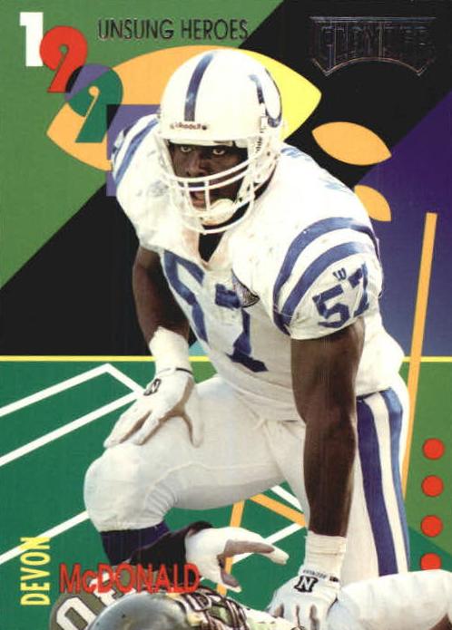 1995 Playoff Prime Football Silver Foil Devon McDonald #12