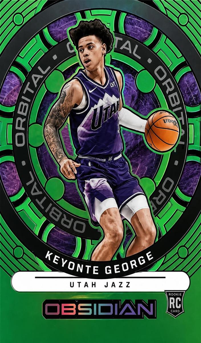 2023 Panini Obsidian Basketball Electric Etch Green Flood Keyonte George #16