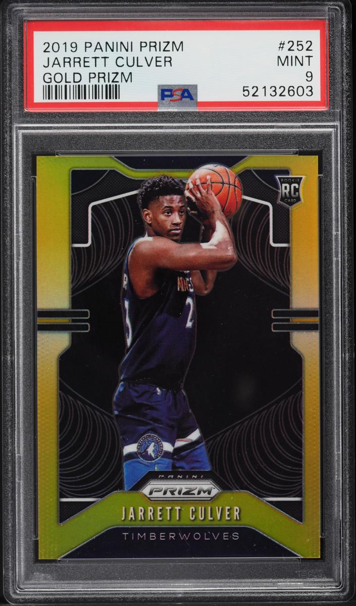2019 Panini Prizm Basketball Gold Jarrett Culver #252 PSA 8.5