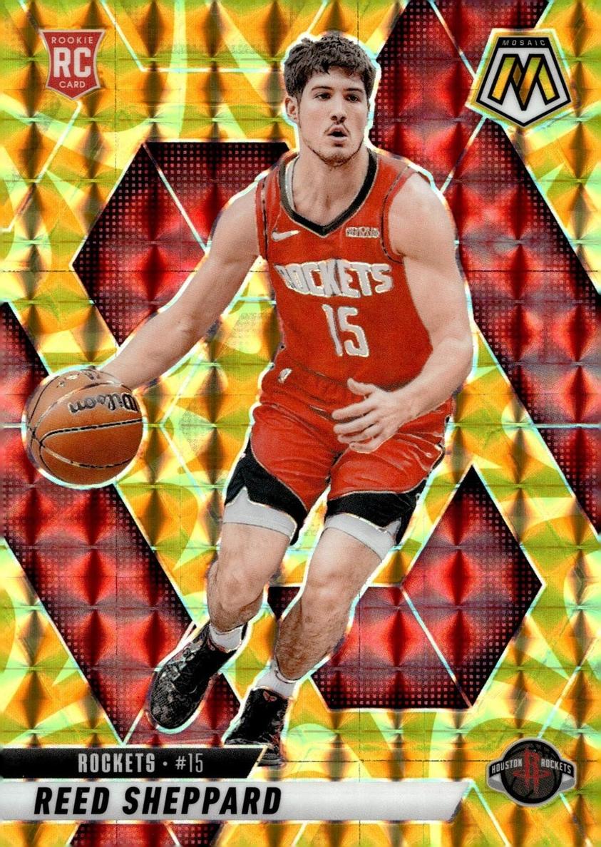 2024 Panini Mosaic Basketball Reactive Yellow Reed Sheppard #249 PSA 9
