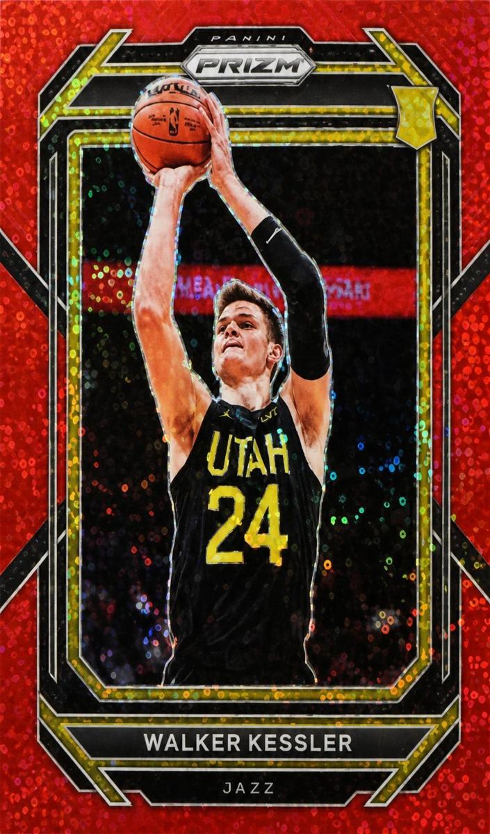 2022 Panini Prizm Basketball Red Sparkle Walker Kessler #234 PSA 9
