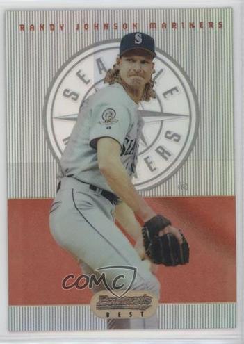 1995 Bowman's Best Baseball Red Refractor Randy Johnson #R1 PSA 8