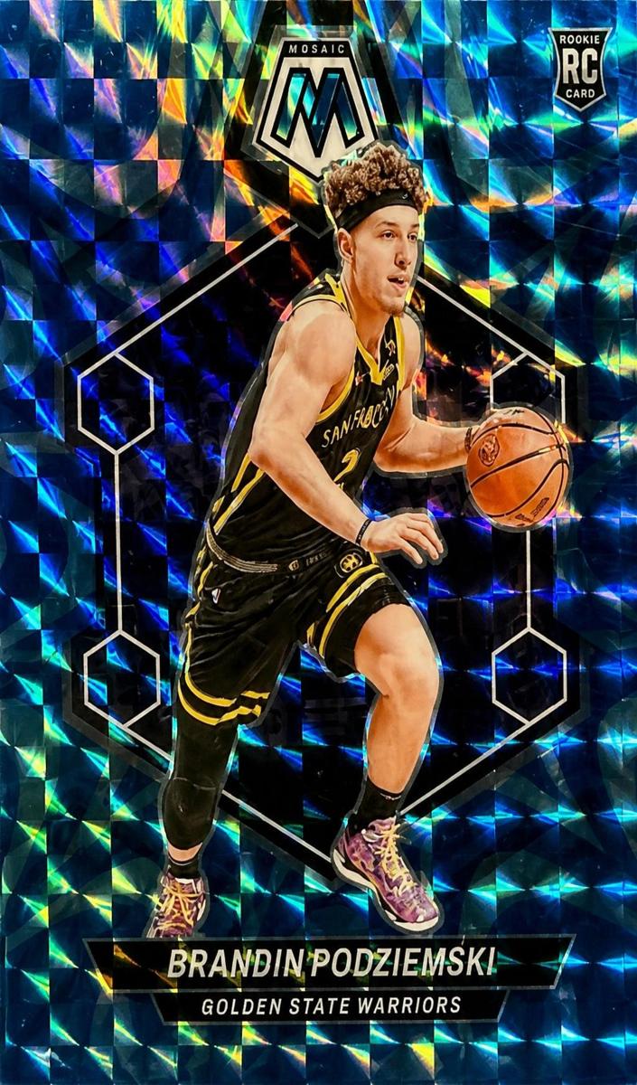 2023 Panini Mosaic Basketball Reactive Blue Brandin Podziemski #245 PSA 8.5