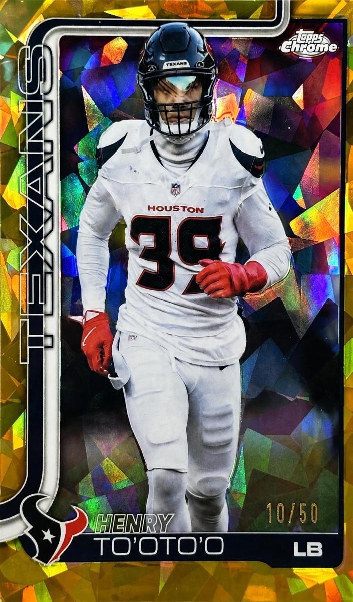 2025 Topps Chrome Sapphire Football Gold Henry To'oTo'o #122