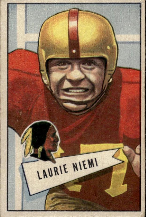 1952 Bowman Small Football Laurie Niemi #6