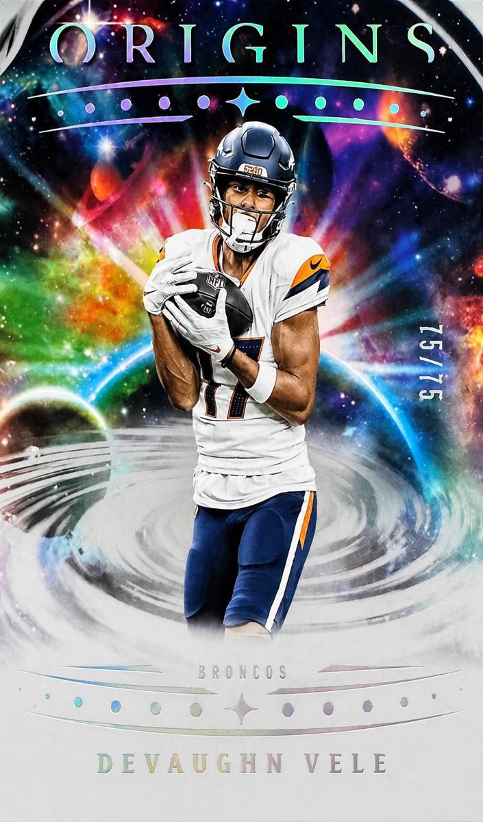 2025 Panini Origins Football Silver Devaughn Vele #75