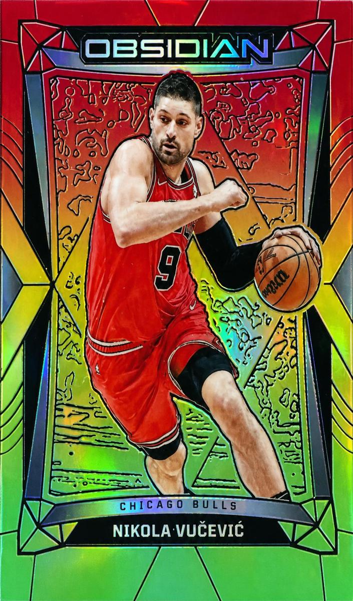2023 Panini Obsidian Basketball Electric Etch Reggae Flood Nikola Vucevic #108