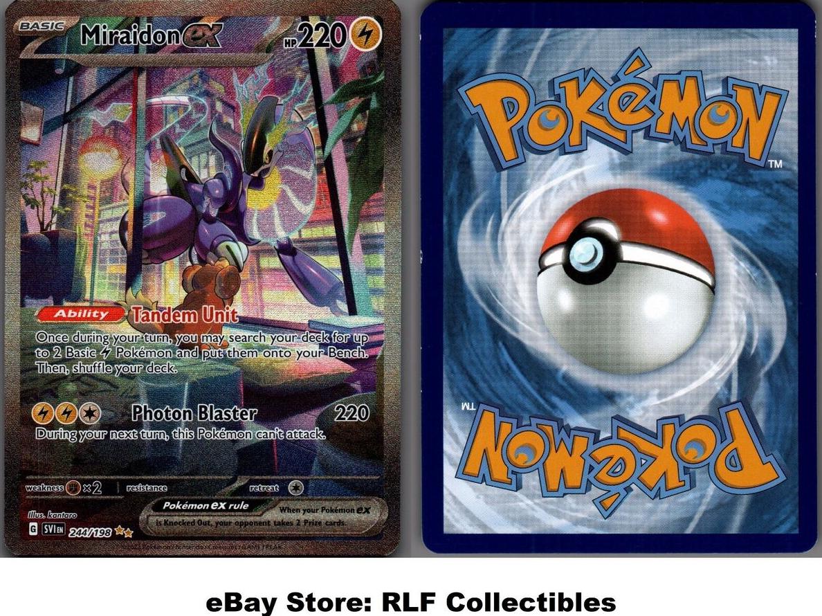 2023 Pokemon Scarlet & Violet Miraidon #244 PSA 9