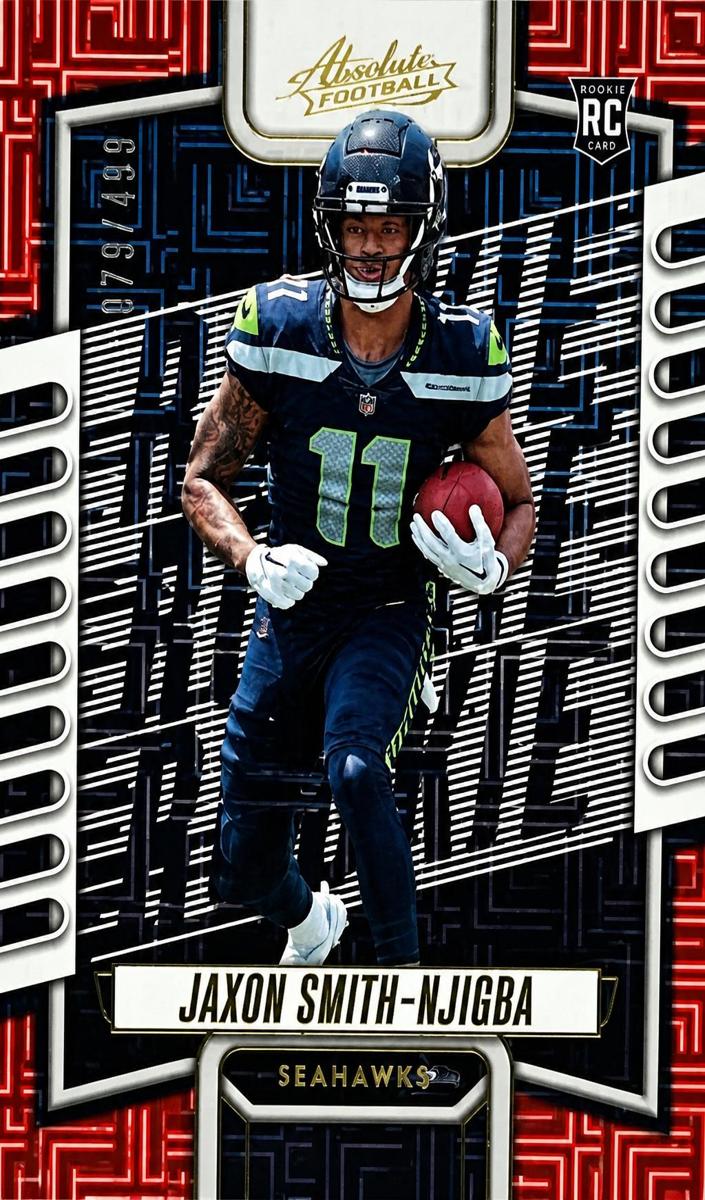 2023 Panini Absolute Football Red Squares Jaxon Smith-Njigba #109 PSA 10