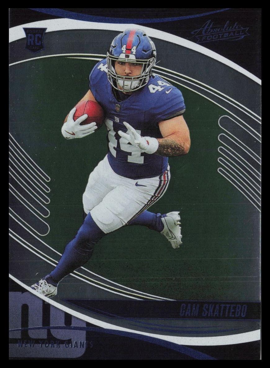 2025 Panini Absolute Football Blue Cam Skattebo #110