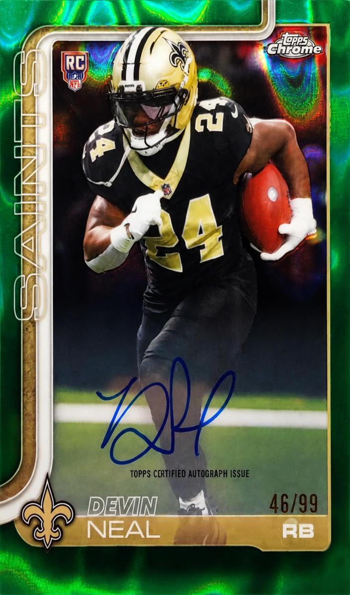2025 Topps Chrome Football Green Lava Refractor Devin Neal #RA-DN