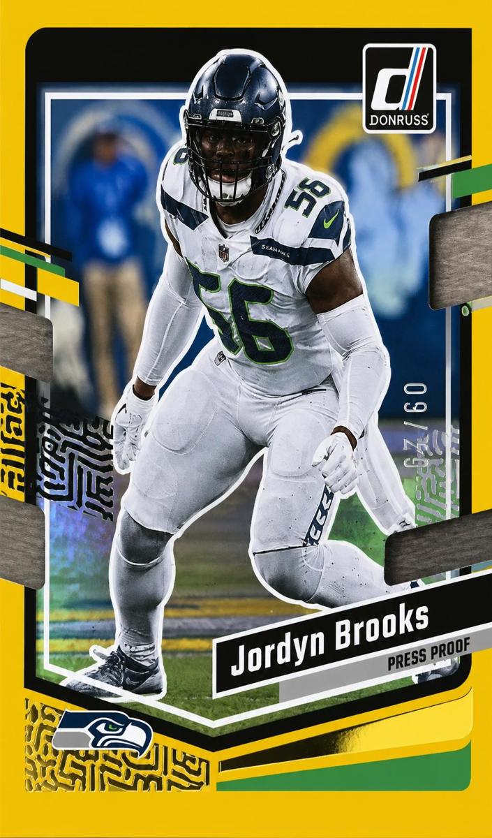 2023 Panini Donruss Football Press Proof Gold Die-Cut Jordyn Brooks #260