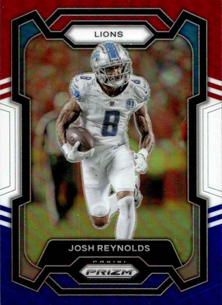 2023 Panini Prizm Football Red White Blue Josh Reynolds #104