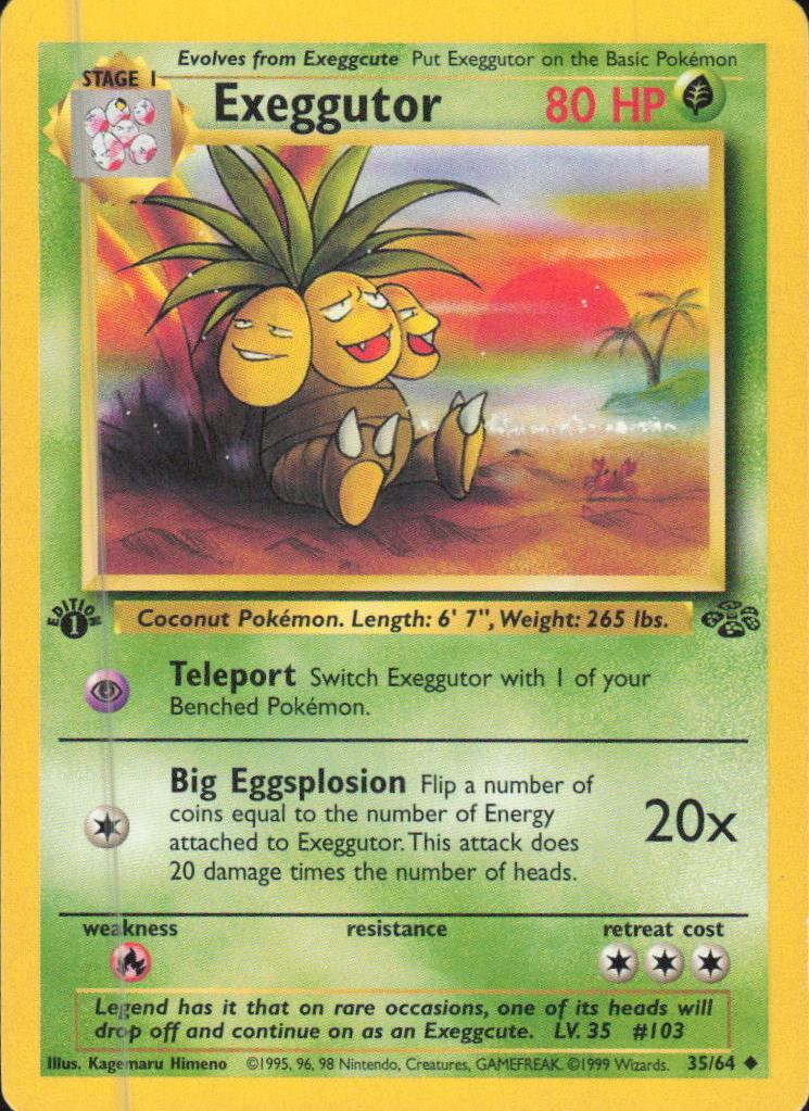 1999 Pokemon Jungle 1st Edition Exeggutor #35 PSA 10