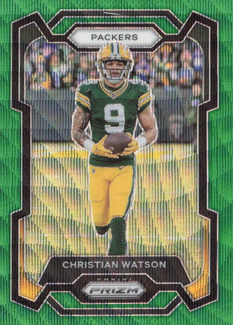 2023 Panini Prizm Football Green Wave Christian Watson #107