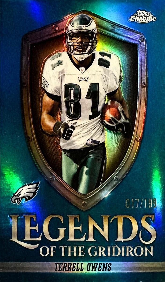 2025 Topps Chrome Football Aqua Refractor Terrell Owens #LOG-20
