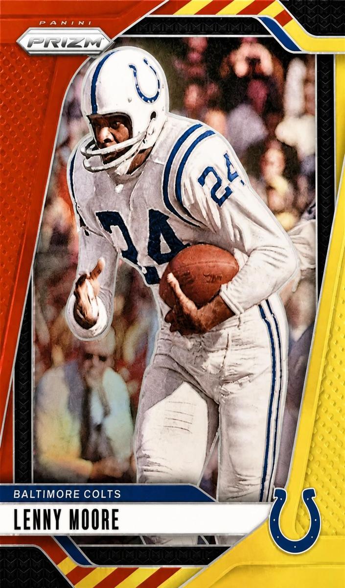 2024 Panini Prizm Football Red and Yellow Lenny Moore #296