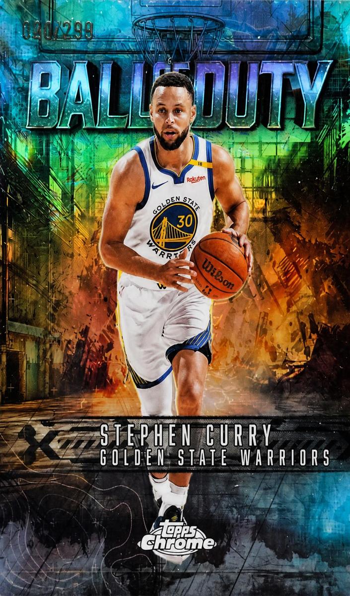 2025 Topps Chrome Basketball Teal Refractor Stephen Curry #BD-9