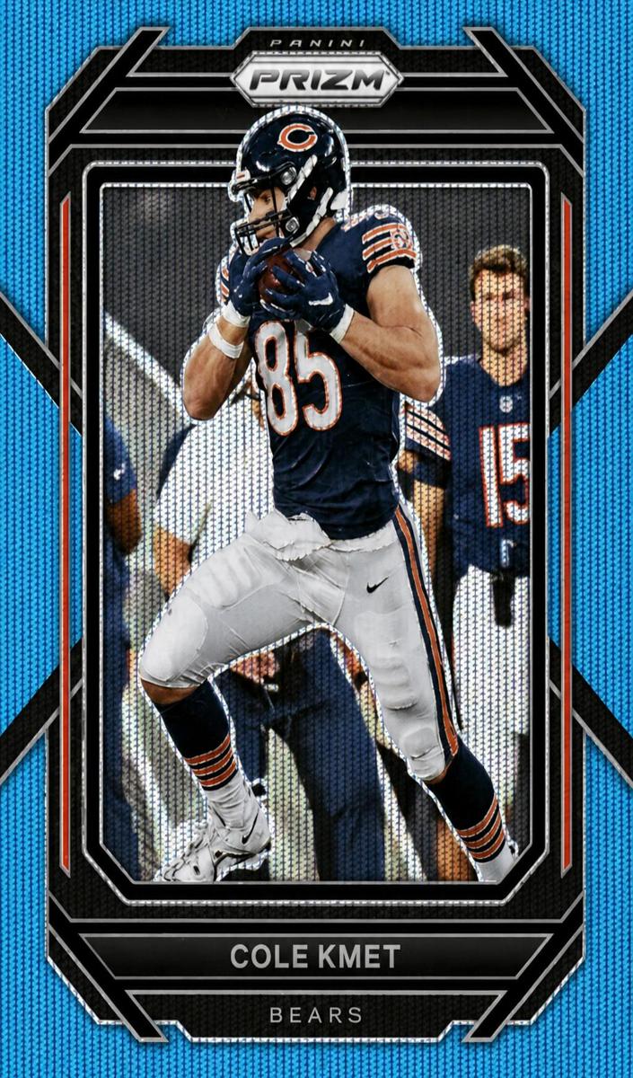 2022 Panini Prizm Football Blue Wave Cole Kmet #50