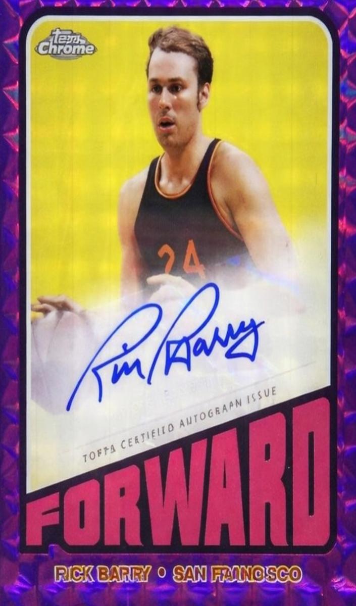 2023 Topps Chrome Basketball Refractor Rick Barry #TA-RB PSA 9