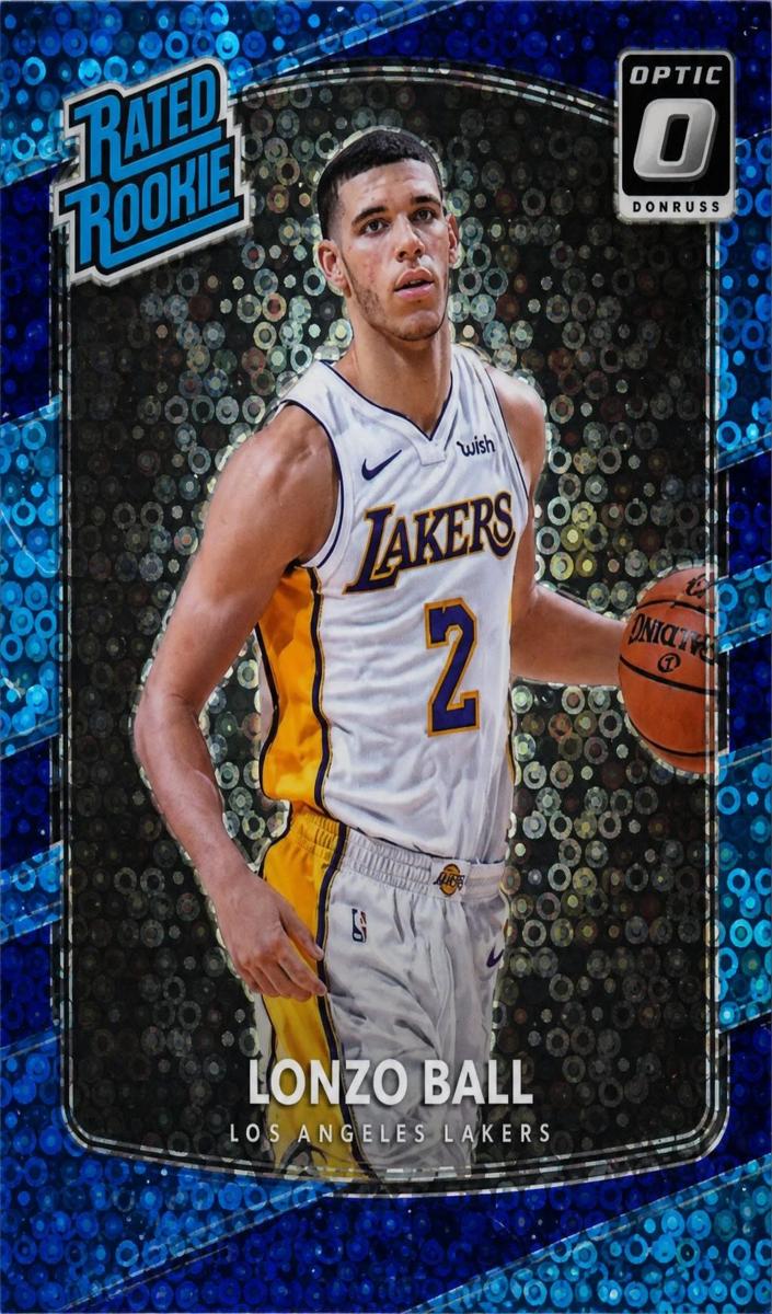 2017 Donruss Optic Basketball Fast Break Purple Lonzo Ball #199 PSA 9