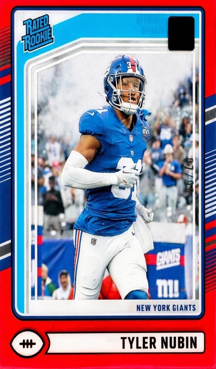 2024 Panini Clearly Donruss Football Red Tyler Nubin #96 PSA 10