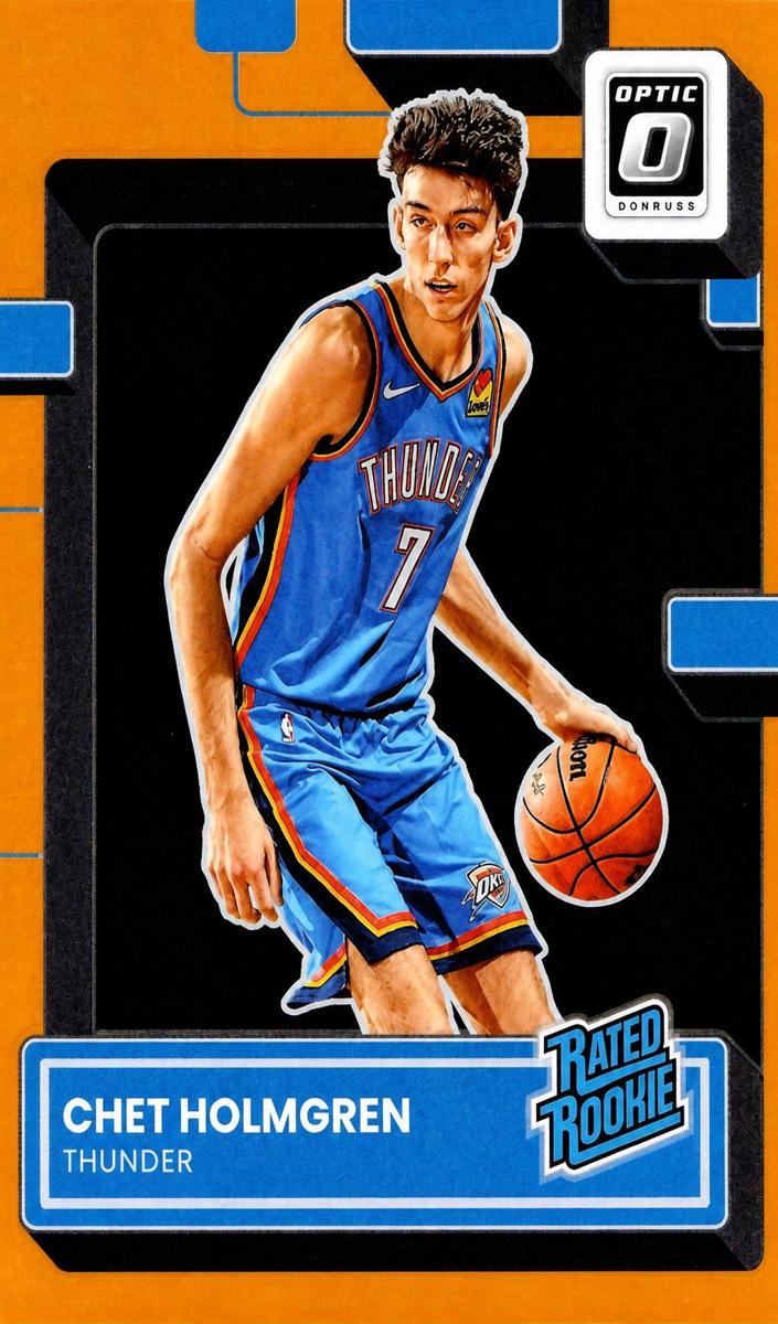 2022 Donruss Optic Basketball Orange Chet Holmgren #208 PSA 8.5