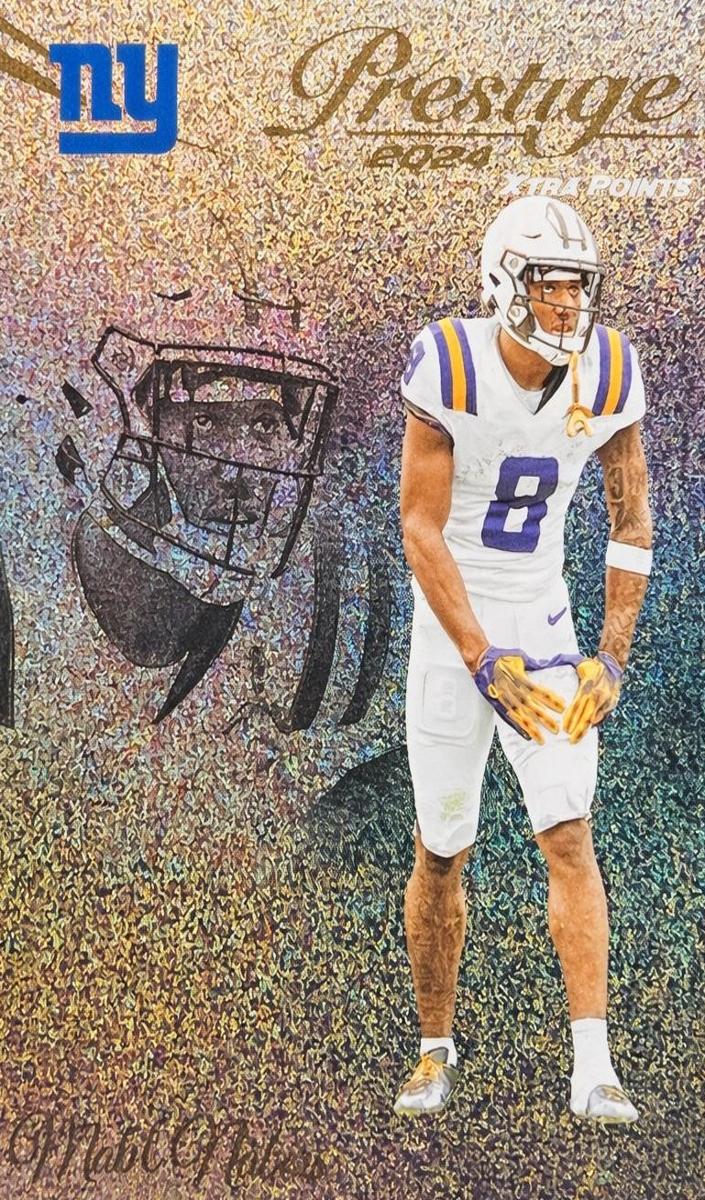 2024 Panini Prestige Football Galaxy Xtra Points Malik Nabers #306 SGC 9