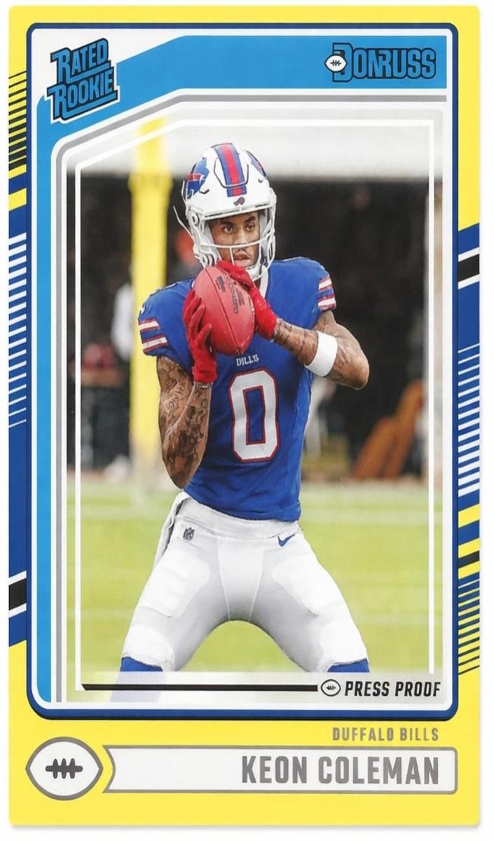 2024 Panini Donruss Football Press Proof Yellow Keon Coleman #358