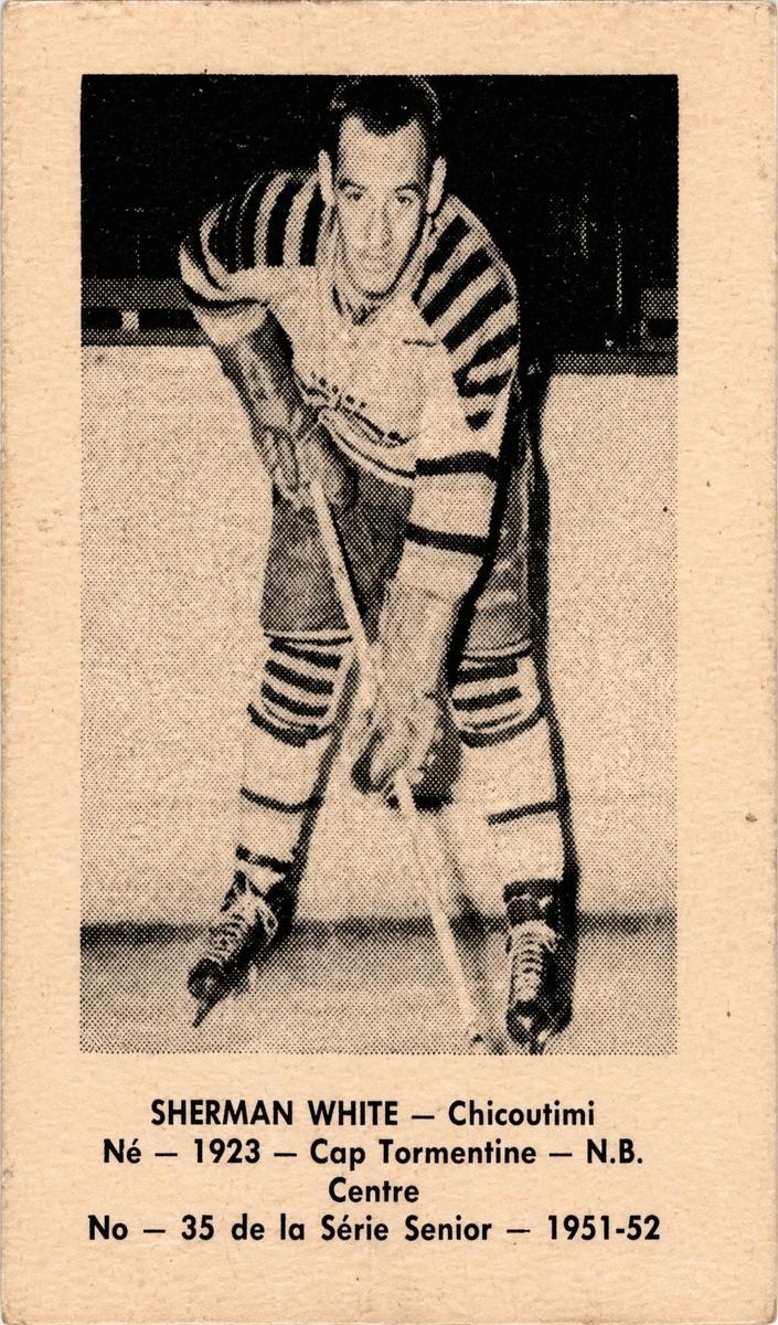 1951 Laval Dairy QSHL Hockey Sherman White #35 PSA 7