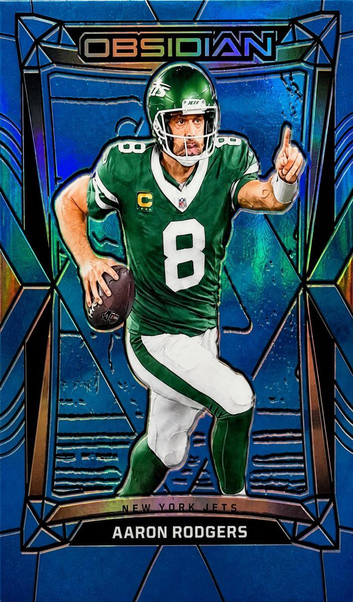 2024 Panini Obsidian Football Blue Aaron Rodgers #151
