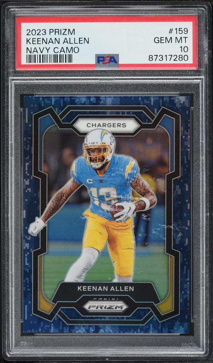 2023 Panini Prizm Football Navy Camo Keenan Allen #159 PSA 10