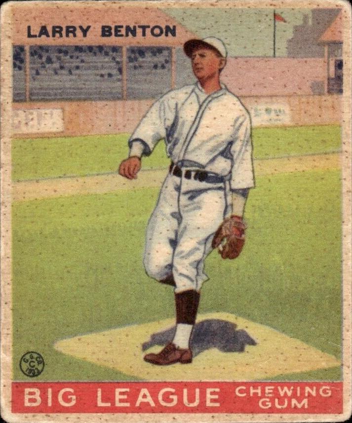 1933 R319 Goudey Baseball Larry Benton #45