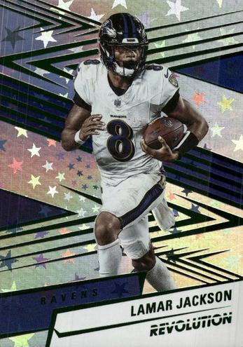2025 Panini Revolution Football Green Astro Lamar Jackson #175