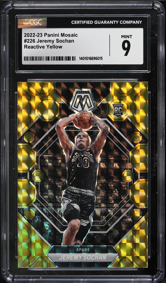 2022 Panini Mosaic Basketball Reactive Yellow Jeremy Sochan #226