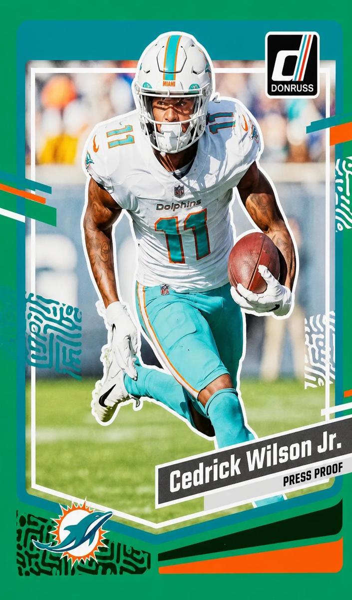 2023 Panini Donruss Football Press Proof Green Cedrick Wilson Jr. #181
