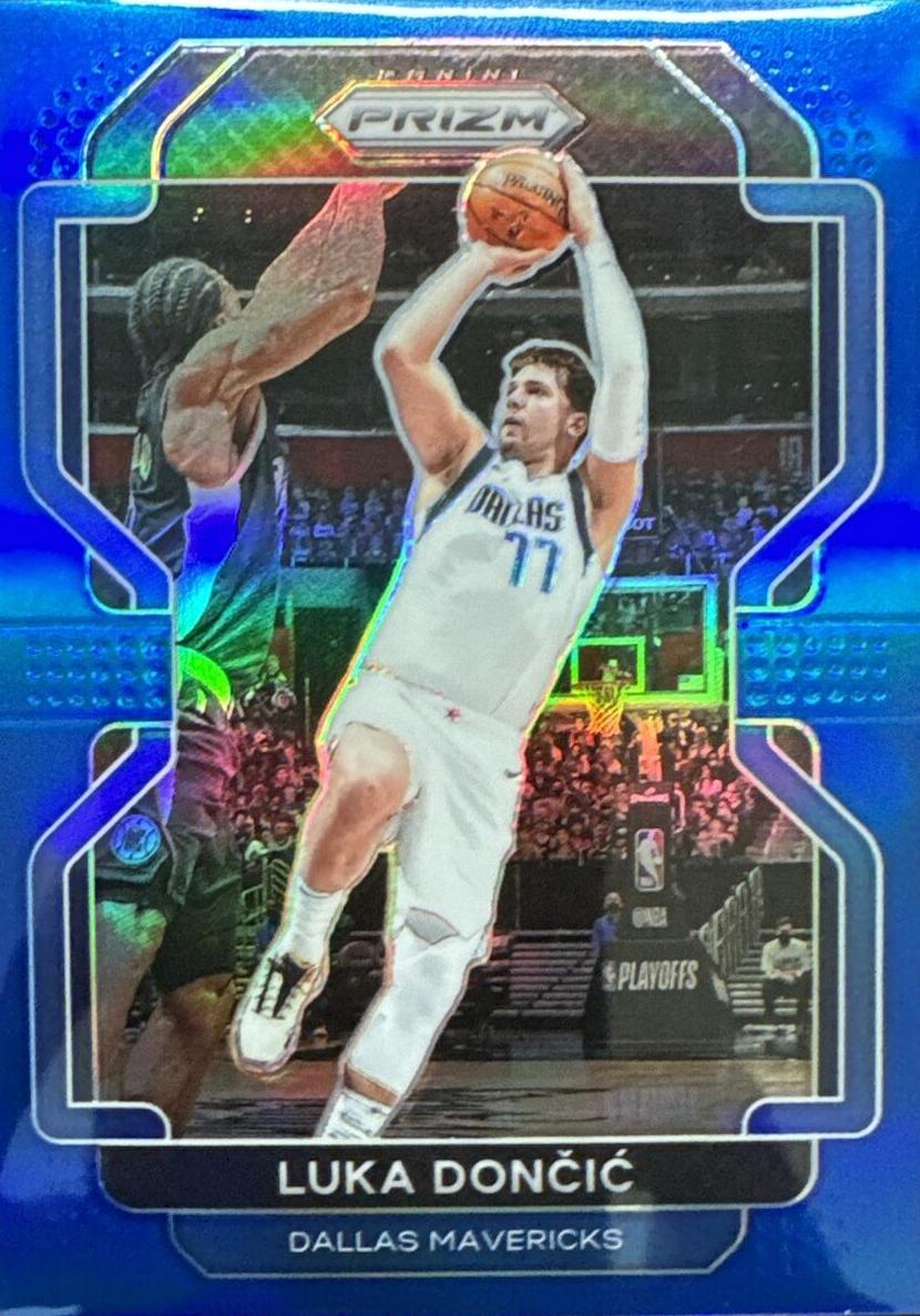 2021 Panini Prizm Basketball Prizms Blue Luka Doncic #223