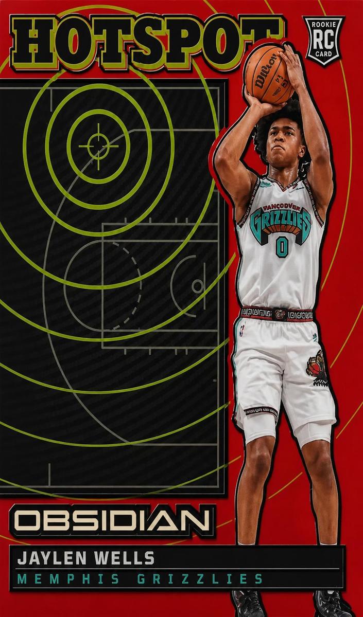 2024 Panini Obsidian Basketball Electric Etch Red Flood Jaylen Wells #16