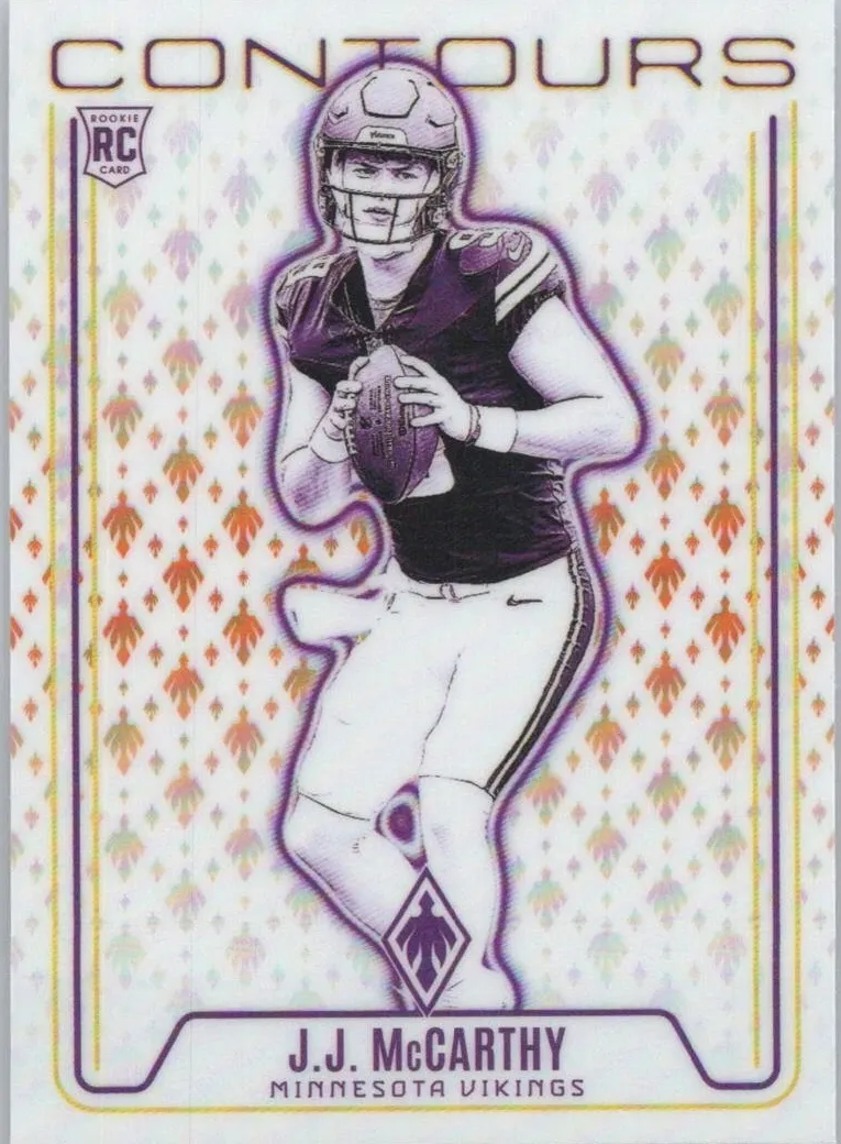 2024 Panini Phoenix Football Orange J.J. McCarthy #CON-JMY PSA 9