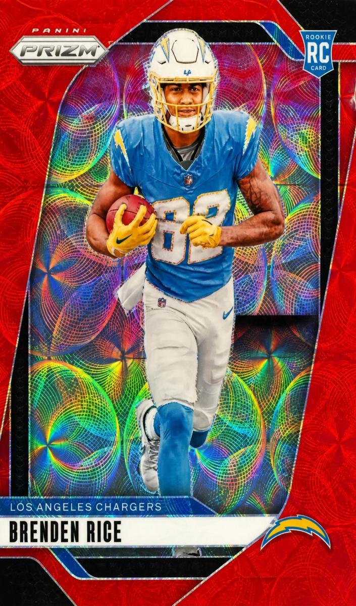 2024 Panini Prizm Football Choice Red Brenden Rice #313
