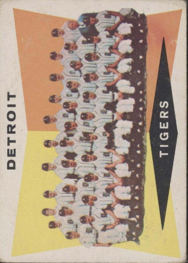 1960 Topps Baseball Detroit Tigers Team #72 PSA 7.5