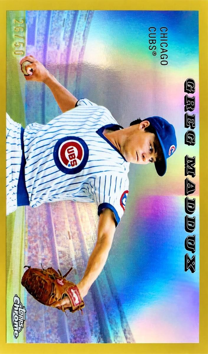 2025 Topps Chrome Platinum Baseball Gold Refractor Greg Maddux #55RS-16