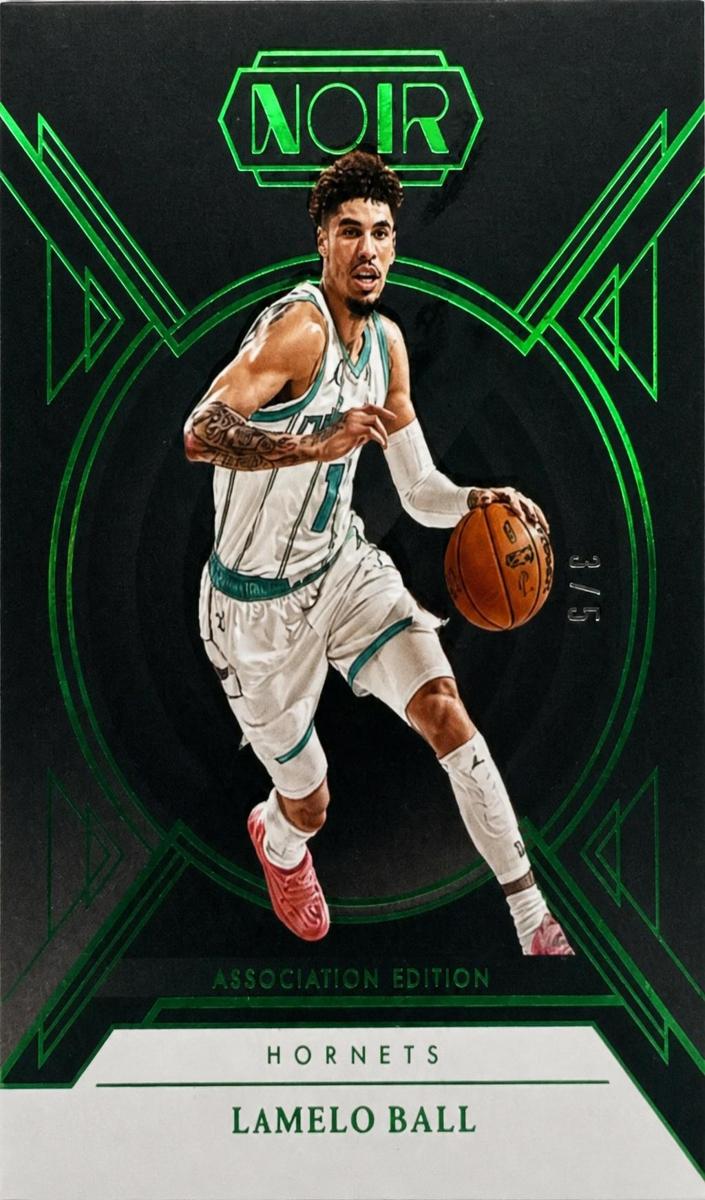 2024 Panini Noir Basketball International Holo Green LaMelo Ball #55