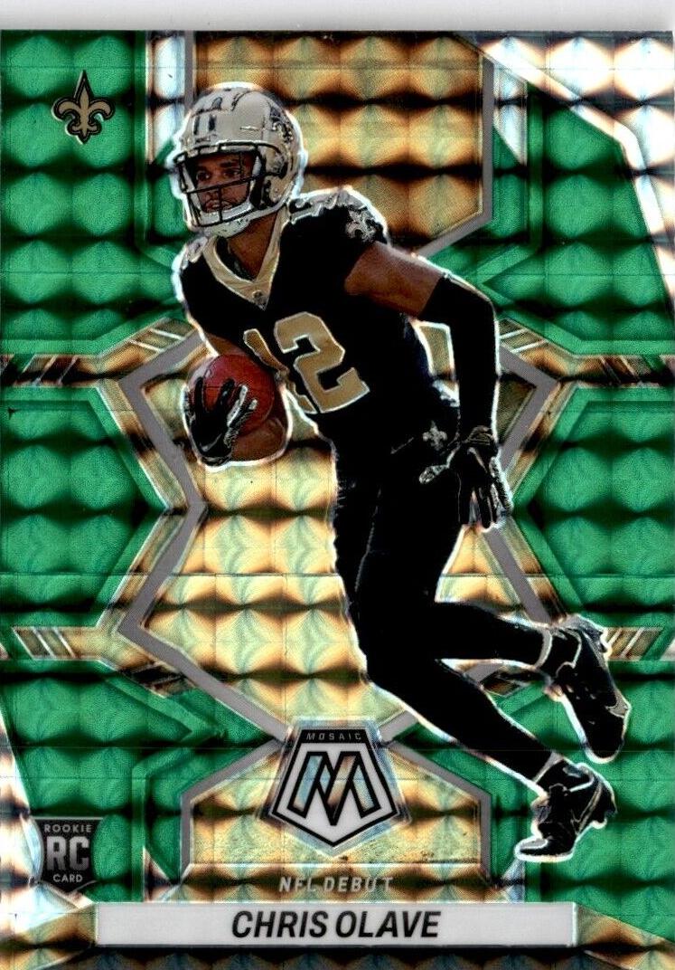 2022 Panini Mosaic Football Green Chris Olave #277 PSA 9