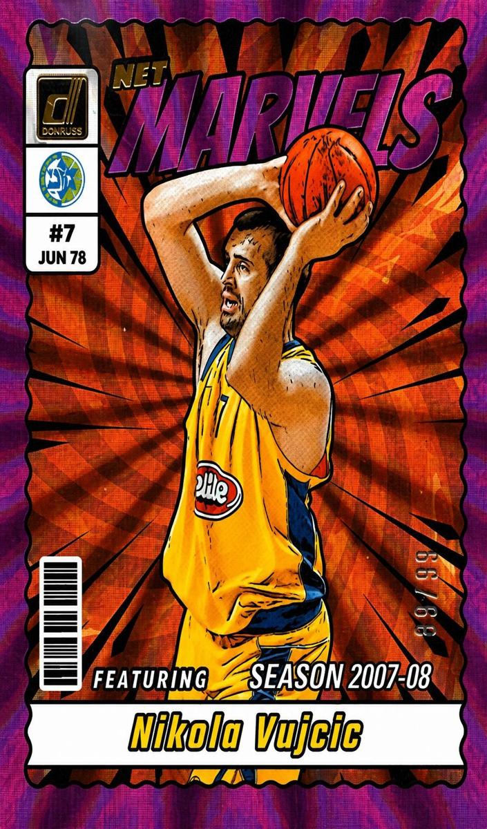 2023 Donruss Turkish Airlines EuroLeague Basketball Purple Laser Nikola Vujcic #21