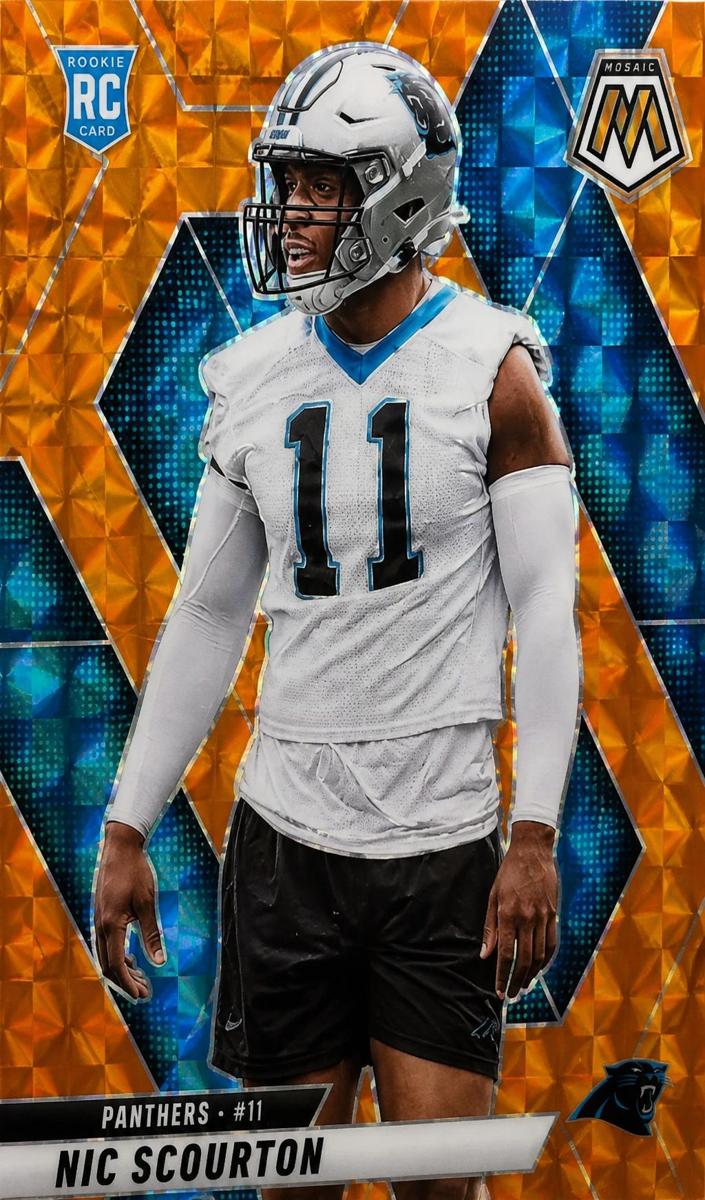 2025 Panini Mosaic Football Orange Nic Scourton #391
