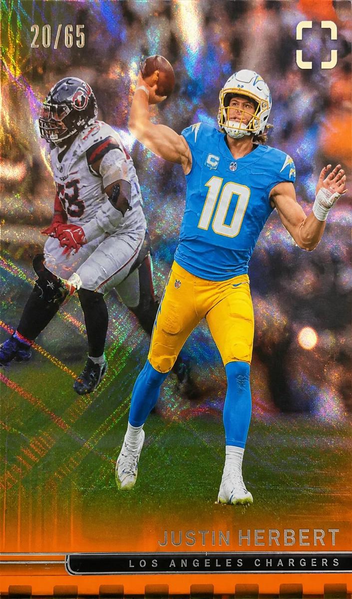 2025 Panini PhotoGenic Football Orange Justin Herbert #110